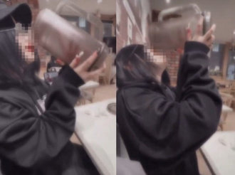 「對嘴狂灌」Sukiya茶壺！ 日2少女惡搞影片瘋傳…下場慘了