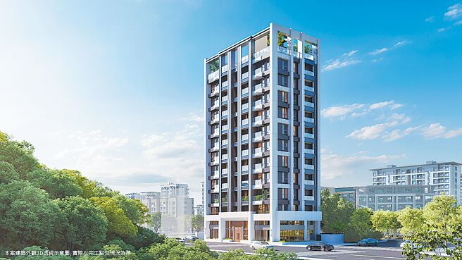 「三丰日丽」位于环山路，住宅户户挑高3米6，视野可眺望金面山。图／业者提供