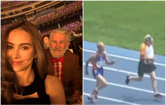 昆凌90岁爷爷太猛！报名世壮运5项目 去年赛跑夺金