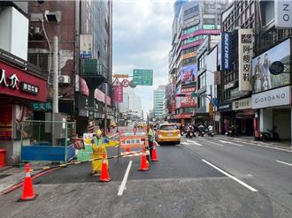 基隆愛三路汙水下水道施工 市府籲注意慢行