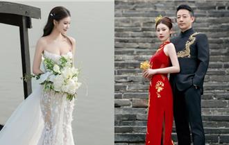 汪小菲、马筱梅婚纱照曝光！Mandy低胸「下身透视」超辣