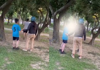 影》台中公園驚見虐狗兄弟檔　遭「正義姊」抓住怒斥