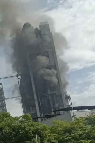 台泥花蓮和平廠突竄濃煙    疑木屑皮帶起火引虛驚