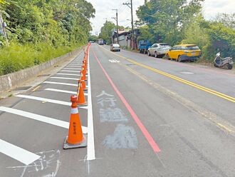 淡水 育英國小前夾縫人行道 設護欄