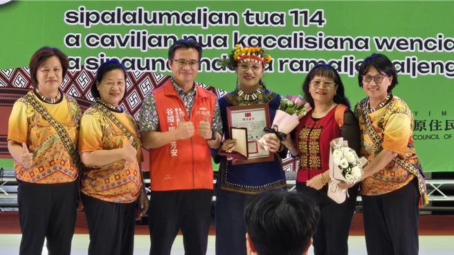 原民活力健康操全国决赛21日在台东县立体育馆登场。（蔡旻妤摄）