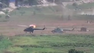 緬甸軍方Mi-17直升機遭反抗軍的神風無人機擊傷 