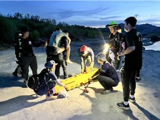 台南男撿化石失聯！ 警消河床找到人全身發燙、意識不清