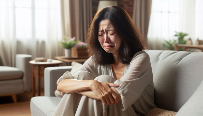 不断被诈骗手机还有大量援交妹照，无良尪：「要用这女人跟妳离婚」。人妻怒诉离婚获准。（示意图、与本案无关／AI生成）