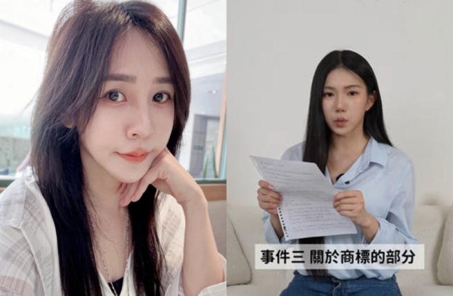 潔哥認為家寧反擊影片「照稿念」,沒什麼感情。(圖/翻攝自潔哥/李秉潔 臉書;翻攝自秘月期POPOO YouTube)