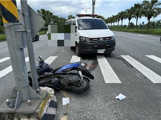 花莲凤林救护车疑闯红灯  休假员警遭撞左腿骨折送医