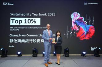 彰化銀行名列標普全球永續年鑑前10％  穩健推動ESG備受肯定