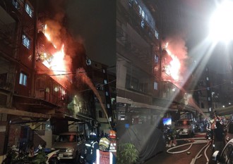 快訊》板橋公寓火警 爆炸聲傳出！消防搶救中