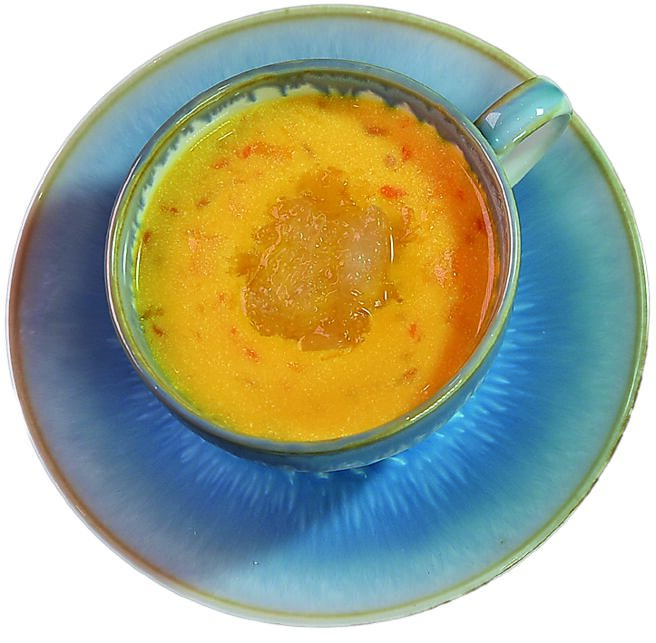 「屾淼苑」的「燕窝杨枝甘露」，顾名思义就是在「杨枝甘露」中加了燕窝，入口冰凉沁甜。图／姚舜