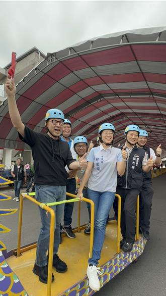 豐原媽祖盃陸上龍舟賽登場 江啟臣共襄盛舉率民代參賽