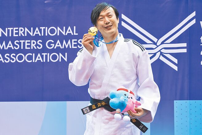 萧煌奇24日参加世壮运柔道帕拉个人赛男子90公斤组取得金牌。（郭吉铨摄）