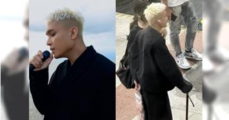 大馬歌手菲道爾受傷現身高鐵站　拄拐杖仍活力四射