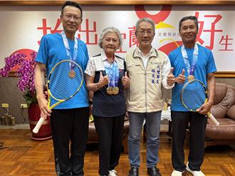 宜蘭噴射機阿嬤與網球雙雄世壯運奪金返鄉 林茂盛秒被圈粉