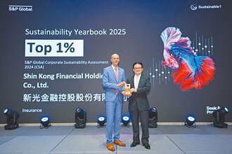 新光金获标普全球永续年鑑Top 1％