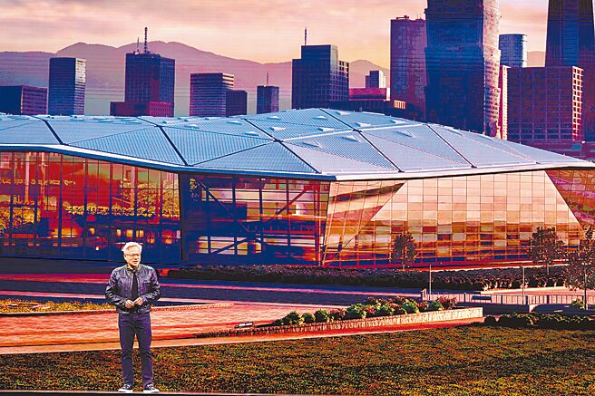 台湾推动AI，能源供应成为首要课题。图为辉达将在台湾设立总部的设计图。（本报资料照片）