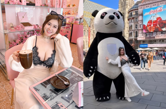 香港E級波神穿性感睡衣遊維也納 當眾被布偶襲胸「欺負」