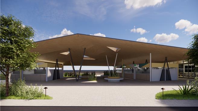 日月潭国家风景区管理处斥资7198万元整建集集火车站旁卖场，27日举行动土典礼。（日管处提供／杨静茹南投传真）