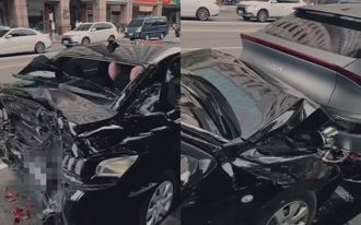 影》喝咖啡驚見「4車連撞」車禍 他嚇喊：駕駛還肇逃