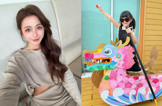 冯媛甄为女儿亲手打造「粉红龙舟」　网讚：妈妈太神手了