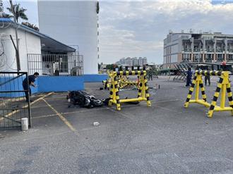 空軍基地大門鐵拒馬遭撞擊 屏東37歲騎士送醫不治