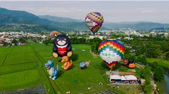 宜蘭冬山熱氣球嘉年華開幕 「高雄熊」助陣 飽覽蘭陽風光