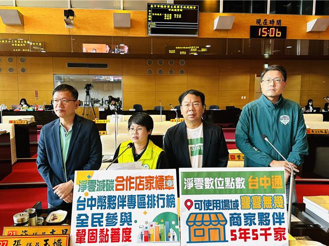 台中市議員張玉嬿披露市府擬廢除台中幣，減碳存摺將改贈市府小禮品，民眾大失所望。（張玉嬿提供）