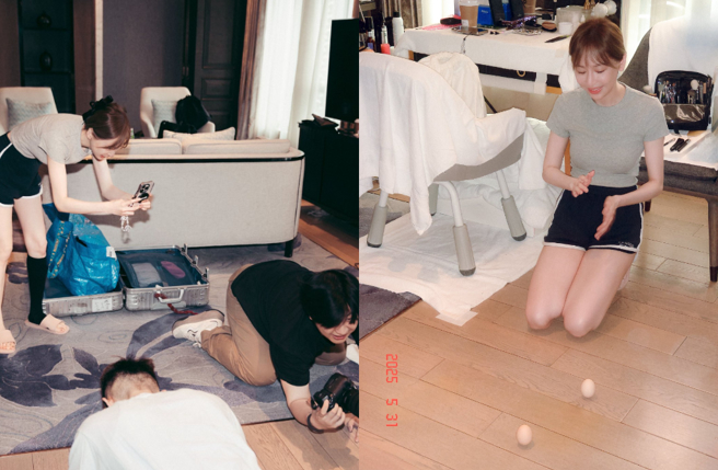 王心凌穿真理褲超兇視角立蛋。（圖／臉書 王心凌 Cyndi Wang）