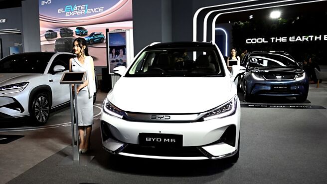 大陆电动车巨头比亚迪据闻将以泰国为基地，生产汽车出口台湾。（图／新华社）