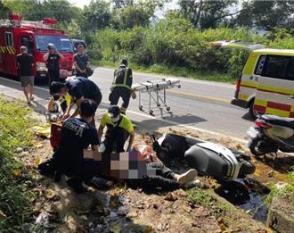 想要超車卻打滑跌入水溝 基隆女騎士送醫不治