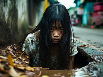 爬出下水道「菲律賓貞子」爆紅！可能擔任大使 還獲資助