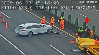 國道緩撞工程車又被撞！ 駕駛無傷但將面臨「高額賠償」