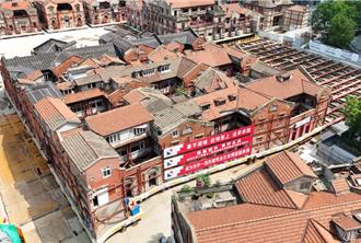 上海張園石庫門建築群「騰空」歸位   啟動開發地下空間