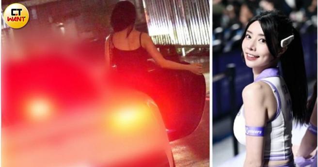 本刊日前目擊樂天「最正MC」艾融工作後回家放行李箱後又立刻出門,家門口早已有一台保時捷在等她上車。(圖/本刊攝影組)