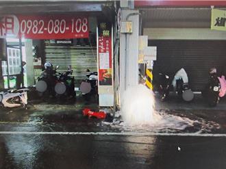 台南男駕車打瞌睡失控撞斷消防栓　再撞3輛機車想肇逃被攔下