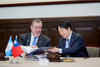 宴請瓜國總統伉儷  賴清德：兩國人民血液有共同的民主DNA