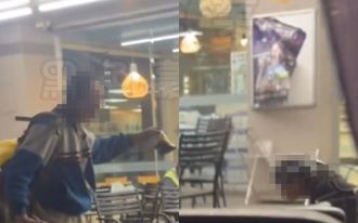 男超商外飆罵「妳吃鐵板燒我吃科學麵」 疑逼女下跪畫面曝