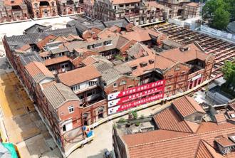 上海張園石庫門建築群「騰空」歸位 啟動開發地下空間