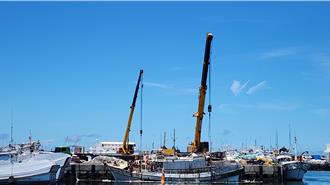 澎湖天氣轉好  搶救半沉和觸礁擱淺漁船