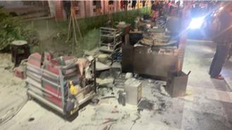 五王夜市地瓜球攤氣爆　夫妻遭燒傷送醫