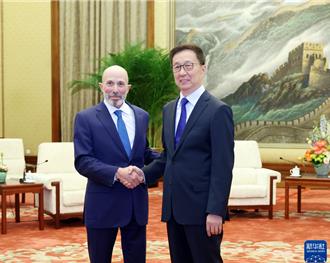 韓正晤馬克宏 盼推動中歐關係新發展