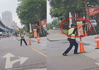 捍衛戰士百貨版！ 老伯「這樣指揮」 網友直呼：起飛了