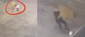 影》山東濱州突颳妖風！「102公斤壯漢遭吹翻」畫面曝光網驚呆