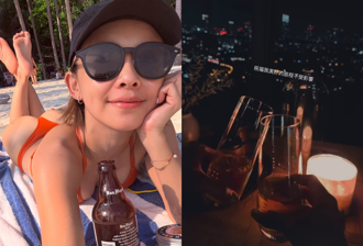 吳婉君被爆復合「家暴男」！ 她舉杯敬美景：可以短時間不開心