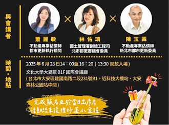 攜手政大地政學系 久舜營造6／28座談會 扮都更GPT