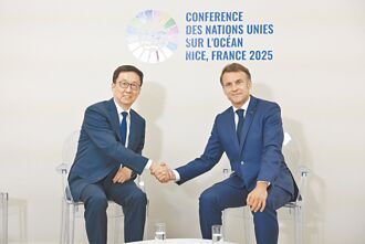 韓正晤馬克宏 強化中法經貿合作