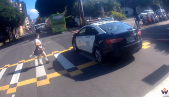 北市警車未禮讓行人！超扯畫面遭罵「知法犯法」 南港警認了